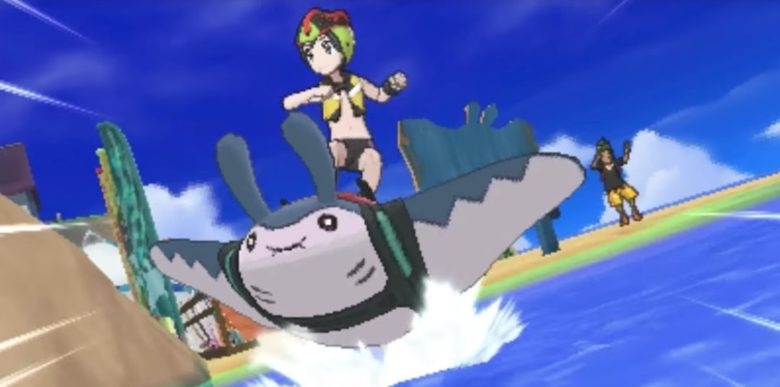 Surfing on a ride Pokémon